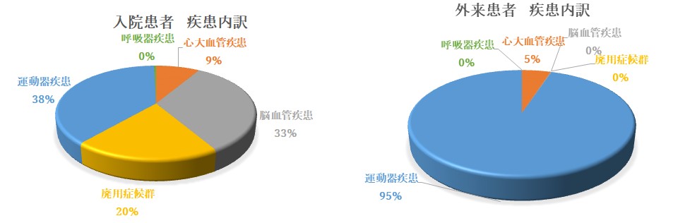 当院リハビリテーション科 対象患者内訳 図